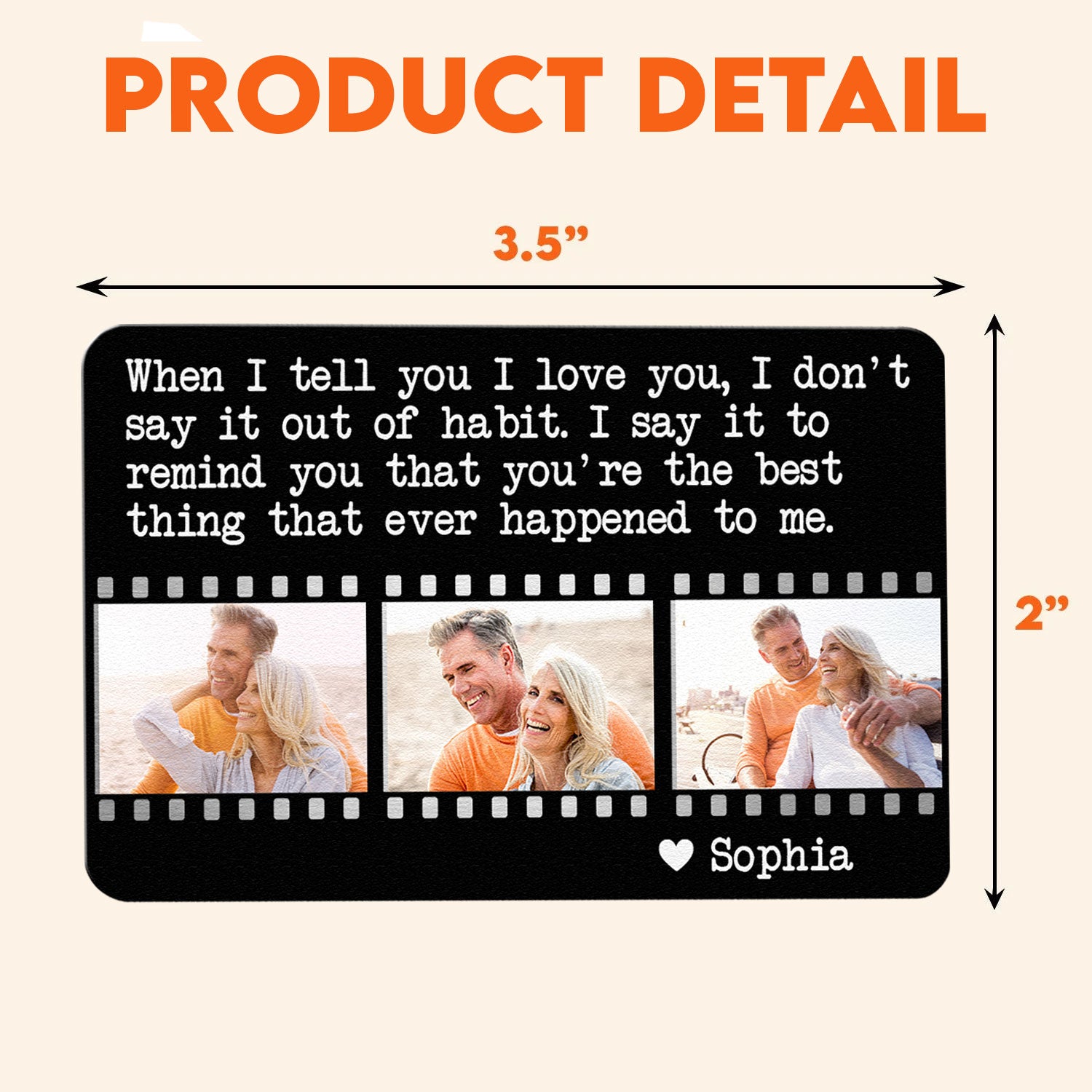 Remind You're The Best Thing Happened To Me - Personalized Photo Aluminum Wallet Card