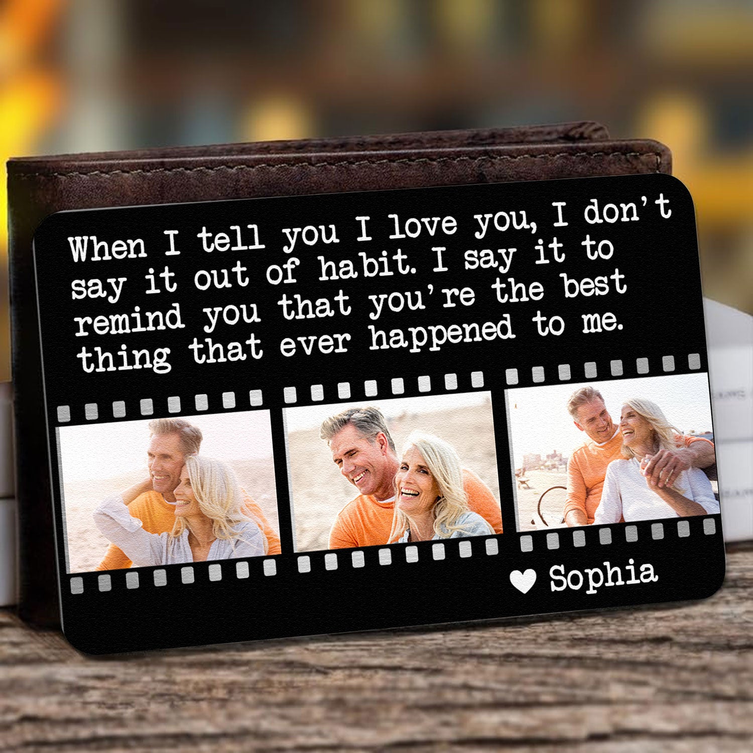 Remind You're The Best Thing Happened To Me - Personalized Photo Aluminum Wallet Card