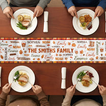 Repeating-Names-Autumn-Leaves-Pumpkin-Pattern-Decor-Personalized-Table-Runner-3