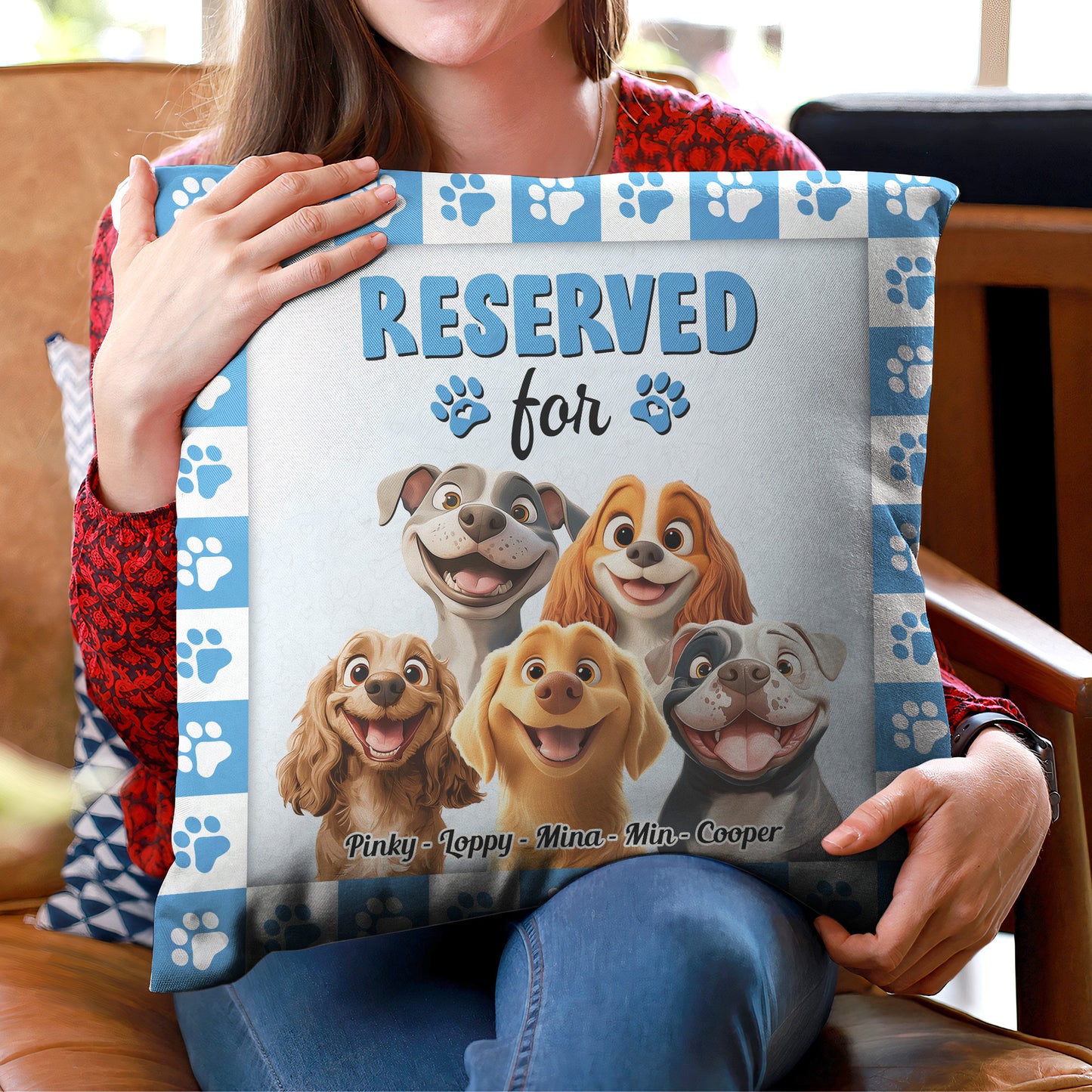 Reserve For The Dog - Personalized Pillow (Insert Included)