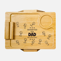 Reserved For Dad - Personalized Wooden Couch Arm Table