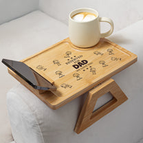 Reserved For Dad - Personalized Wooden Couch Arm Table