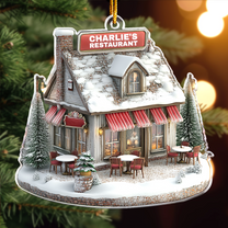 Restaurant Ornament - Classic Restaurant Christmas Ornament - Personalized Acrylic Ornament