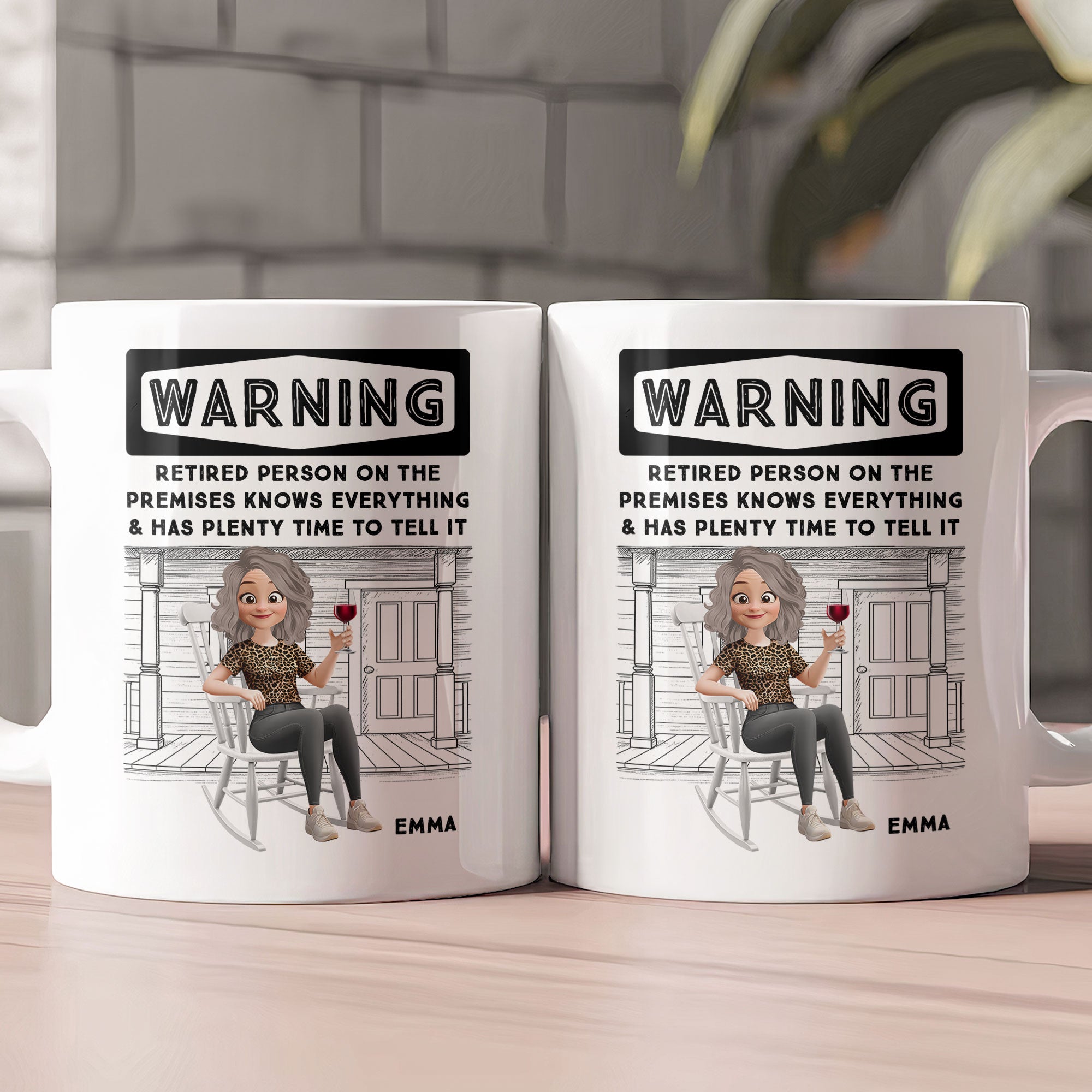 Retired Person On The Premises Knows Everything - Personalized Mug
