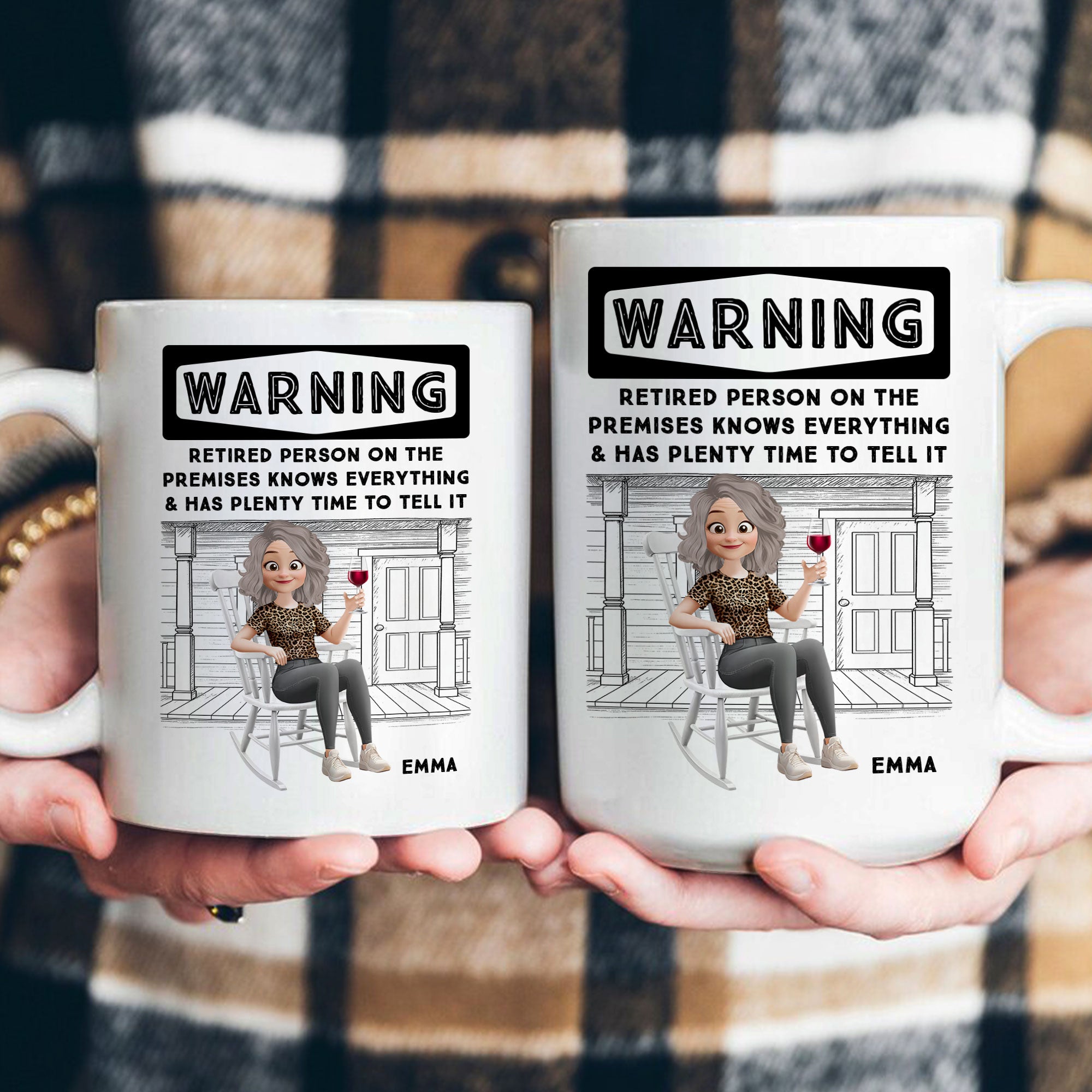 Retired Person On The Premises Knows Everything - Personalized Mug