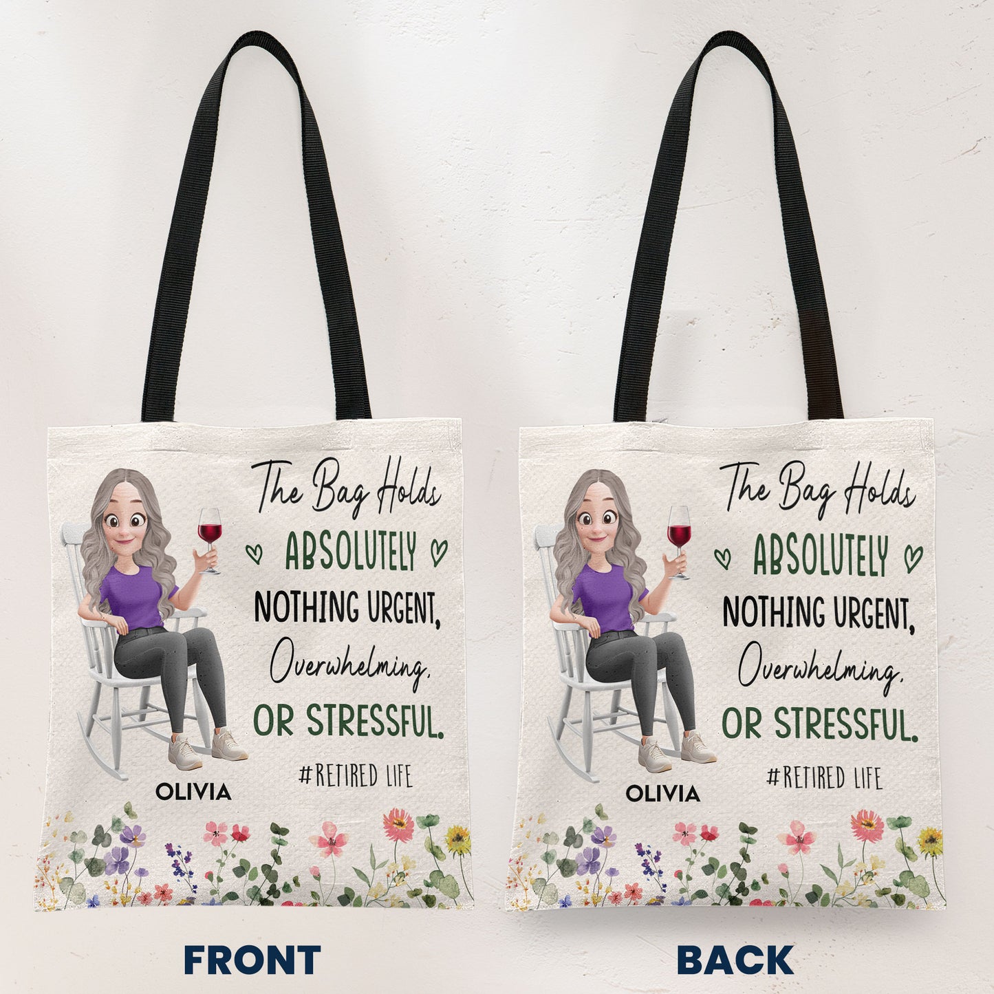 Retirement Bag Retired Life Gifts For Her - Personalized Tote Bag