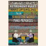 Retirement Rules - Personalized Metal Sign