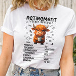 Retirement Weekly Schedule Funny Shirt - Personalized Shirt