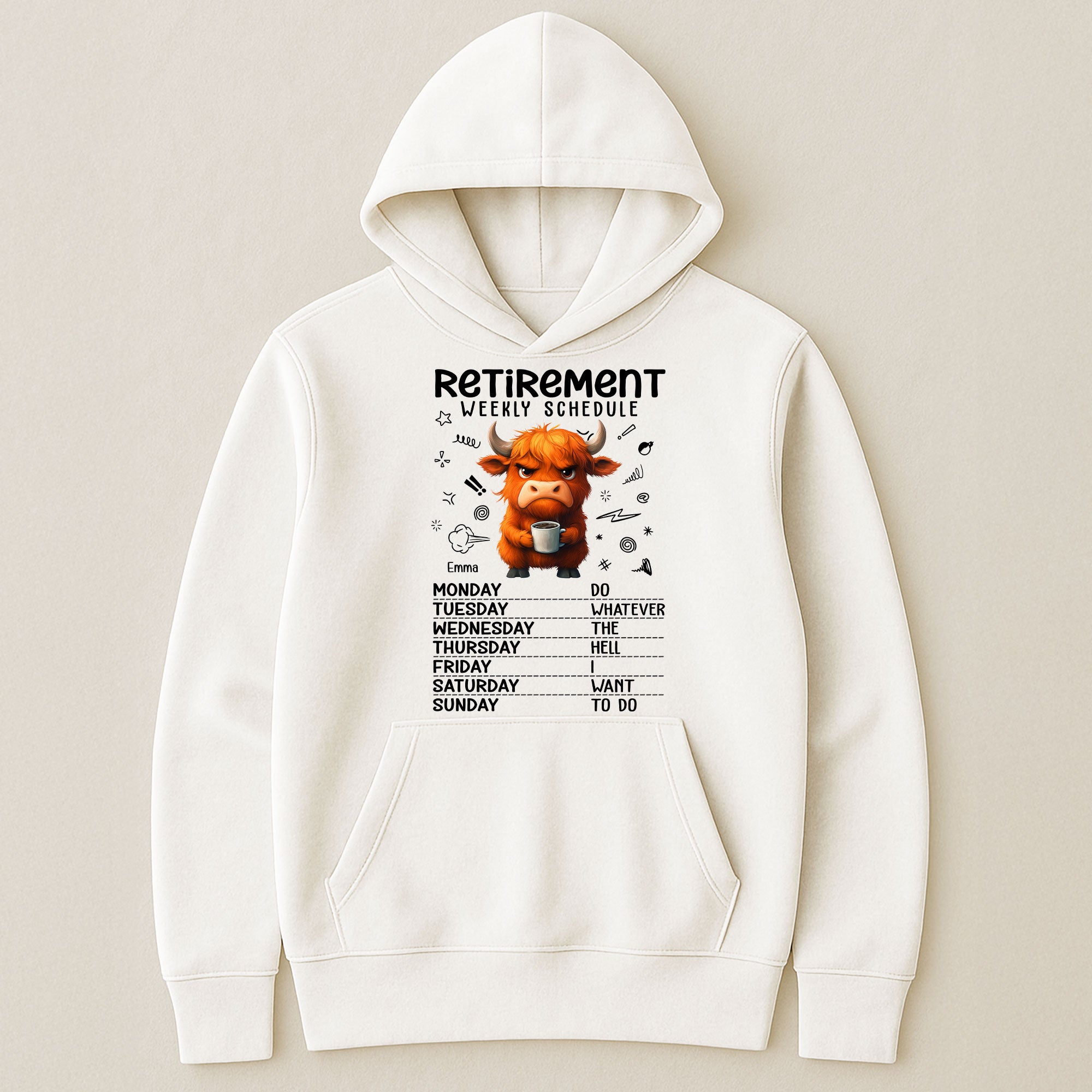 Retirement Weekly Schedule Funny Shirt - Personalized Shirt