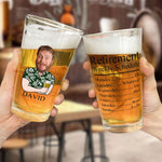 Retirement Weekly Schedule - Personalized Photo Beer Glass