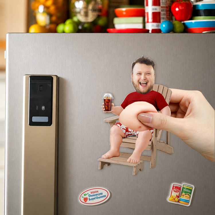 Retirement-Funny-Gift-Custom-Face-For-Him,-Her-3D-Squishy-Big-Belly-Personalized-Fridge-Magnet-1