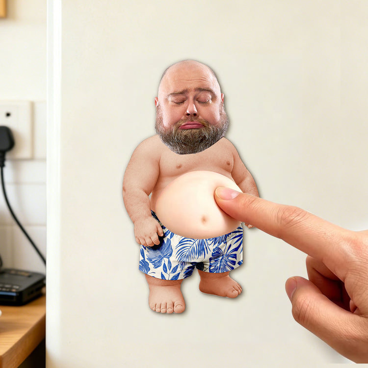 Retirement-Funny-Gift-Custom-Face-For-Him,-Her-3D-Squishy-Big-Belly-Personalized-Fridge-Magnet-2