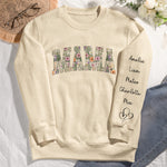 Retro Floral Preppy Mama Gift For Mother'S Day - Personalized Sweatshirt