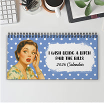 Retro Funny Sarcastic - Self Gift, Christmas Exchange Gift For Coworkers, Her, Him - Standing Desk Calendar 2026