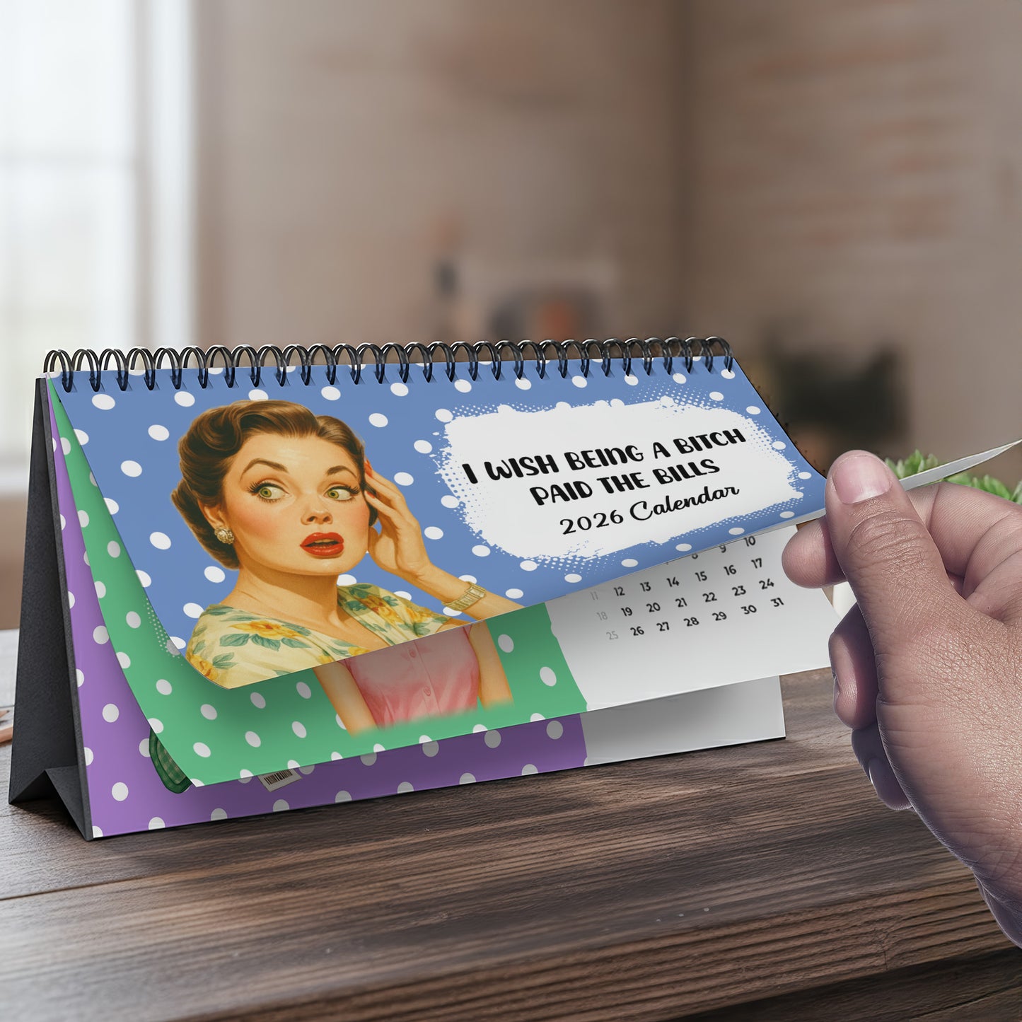 Retro Funny Sarcastic - Self Gift, Christmas Exchange Gift For Coworkers, Her, Him - Standing Desk Calendar 2026