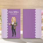 Retro Scallop Whimsical With Cute Cartoon - Personalized Journal