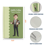 Retro Scallop Whimsical With Cute Cartoon - Personalized Journal