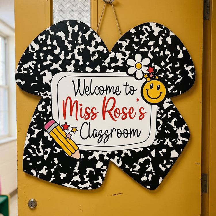 Ribbon-Shape-Composition-Book-Style-Back-To-School-Classroom-Decor-Personalized-Wood-Sign-1