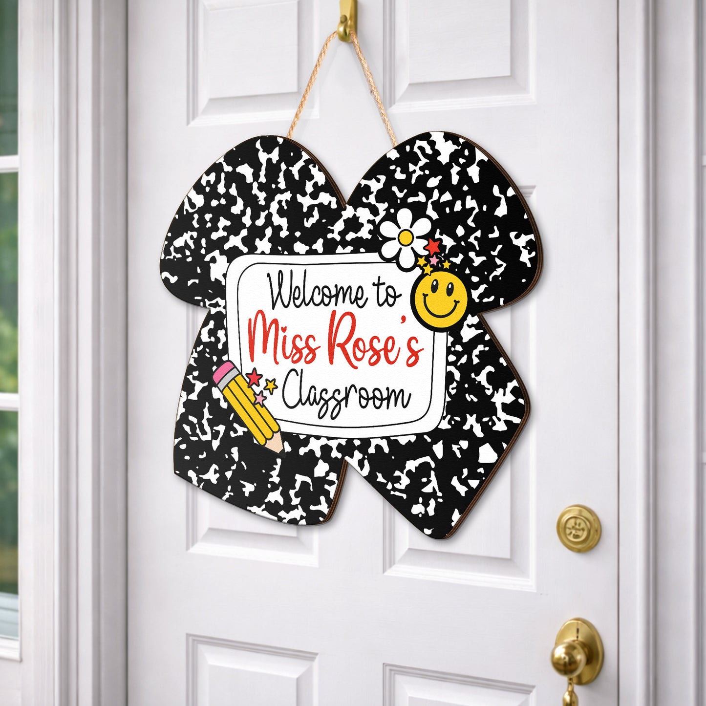 Ribbon-Shape-Composition-Book-Style-Back-To-School-Classroom-Decor-Personalized-Wood-Sign-3