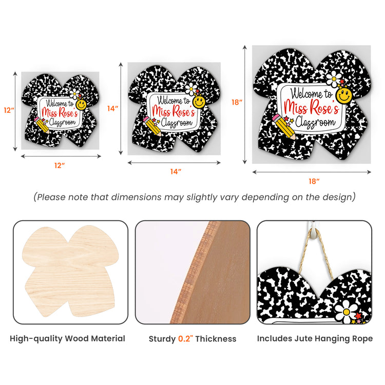 Ribbon-Shape-Composition-Book-Style-Back-To-School-Classroom-Decor-Personalized-Wood-Sign-4