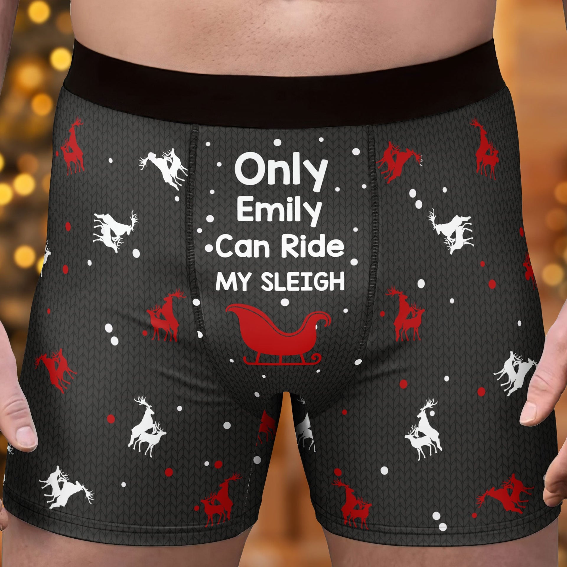 Ride My Sleigh Funny Christmas - Personalized Men's Boxer Briefs – Macorner