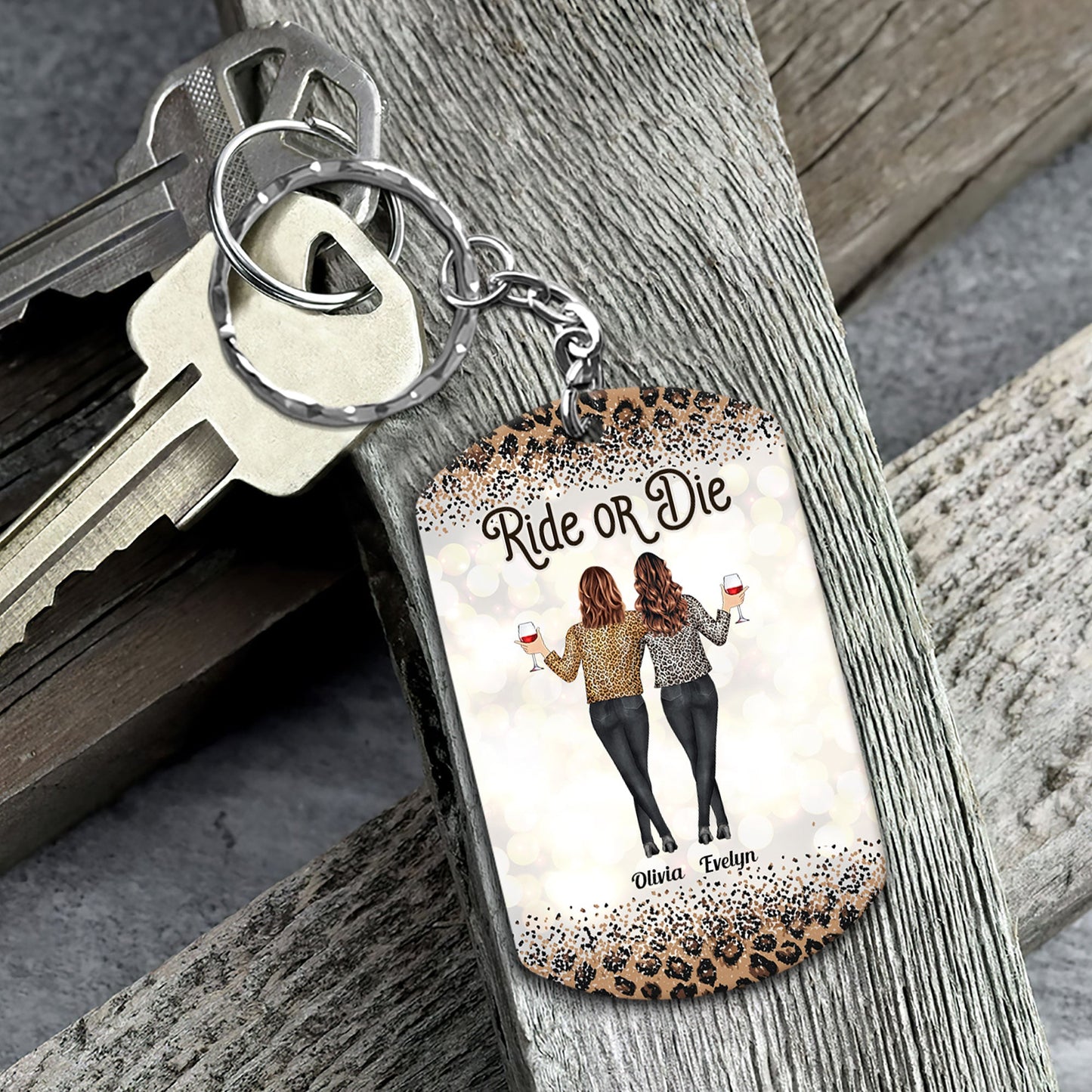 Ride Or Die - Personalized Keychain