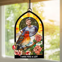 Robin I'm With You - Personalized Window Hanging Suncatcher Photo Ornament