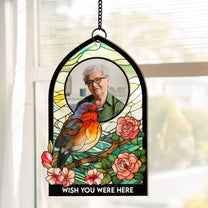 Robin I'm With You - Personalized Window Hanging Suncatcher Photo Ornament