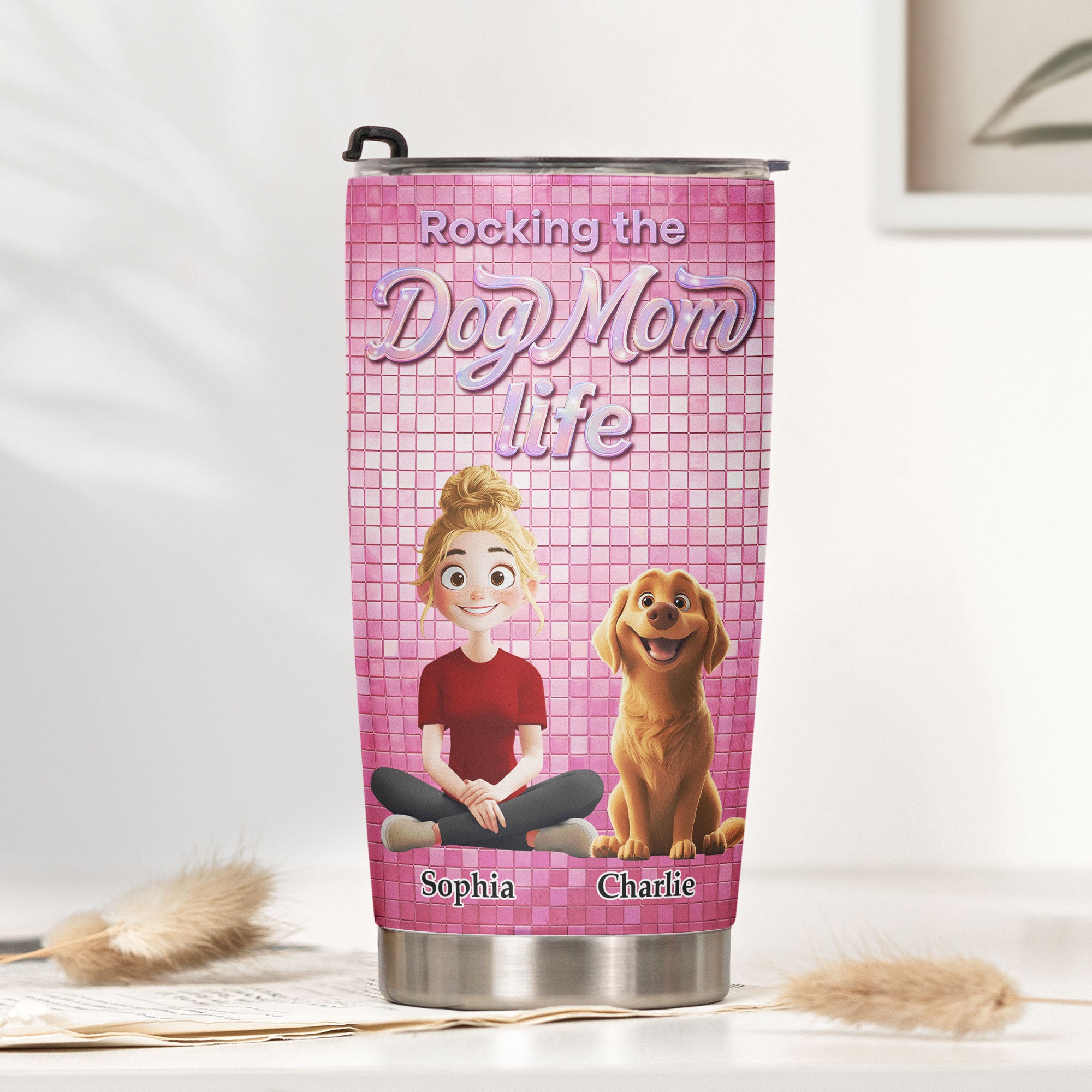 Rocking-The-Dog-Mom-Life-Personalized-Tumbler-3