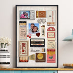 Romantic Couple - Matchbox Art - Personalized Photo Poster