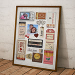Romantic Couple - Matchbox Art - Personalized Photo Poster