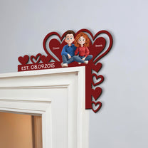Romantic Love Our Happy Corner Together - Personalized Door Corner Wood Sign