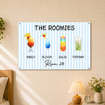 Roommate Drink Trendy College Apartment Dorm - Personalized Metal Sign