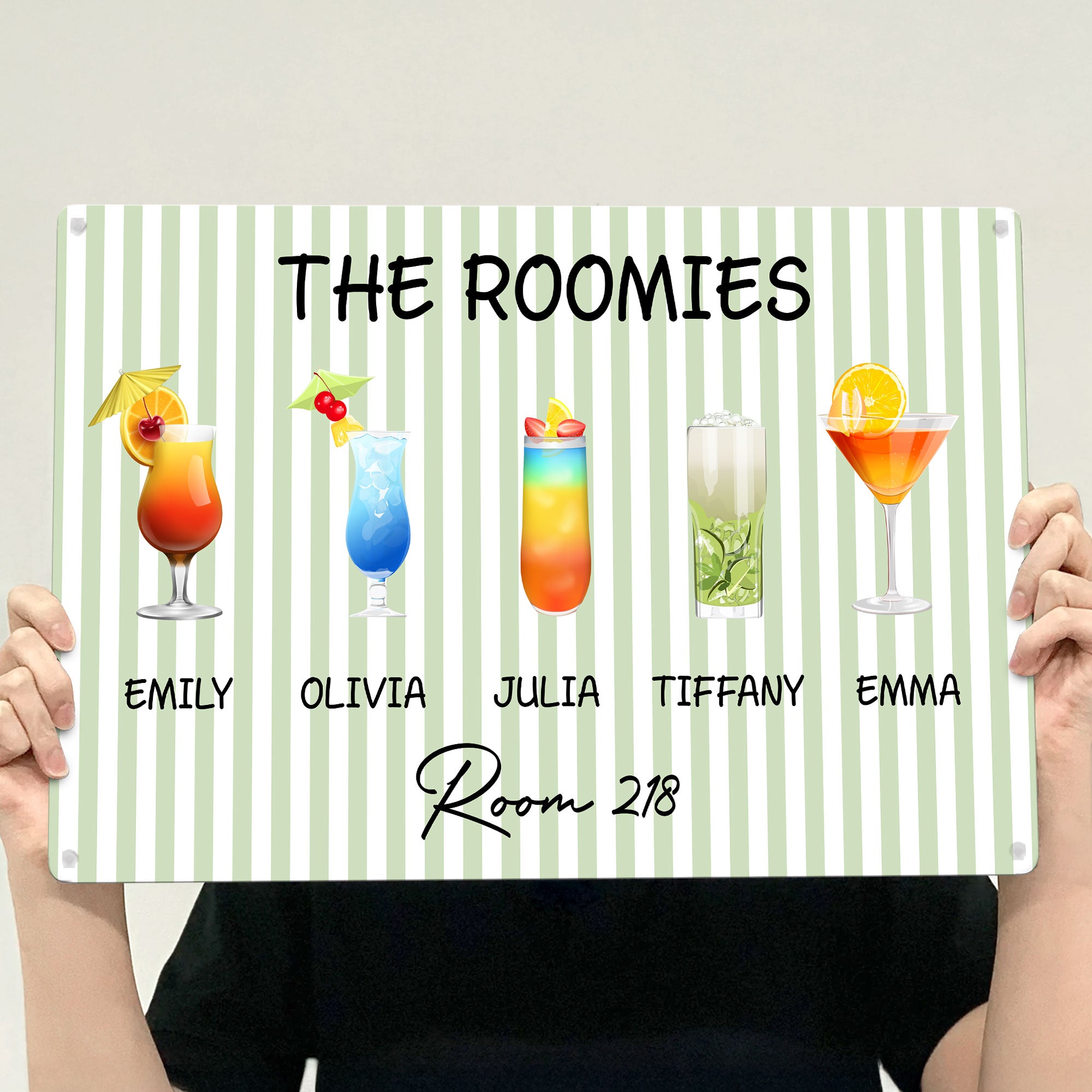 Roommate Drink Trendy College Apartment Dorm - Personalized Metal Sign