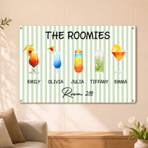 Roommate Drink Trendy College Apartment Dorm - Personalized Metal Sign