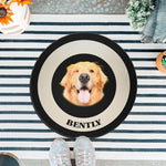 Round Custom Pet Face - Personalized Photo Doormat