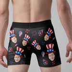 Rub Here To Start Firecracker - Personalized Photo Men's Boxer Briefs