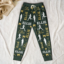 Running Girl Custom Name - Personalized Sweatpants