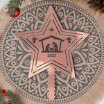 Rustic Nativity Scene Christmas - Christmas Tree Topper