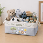 Safari-Jungle-Animals-Custom-Kid'S-Name-Personalized-Storage-Basket-1