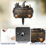 Salem Sanctuary For Wayward Cats Ferals And Familiars Welcome - Personalized Garden Stake