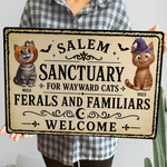 Salem-Sanctuary-For-Wayward-Cats-Ferals-And-Familiars-Welcome-Personalized-Metal-Sign-4