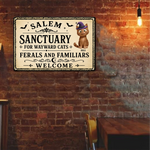 Salem-Sanctuary-For-Wayward-Cats-Ferals-And-Familiars-Welcome-Personalized-Metal-Sign-5