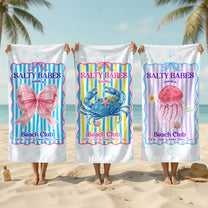 Salty Babes Beach Club - Personalized Beach Towel
