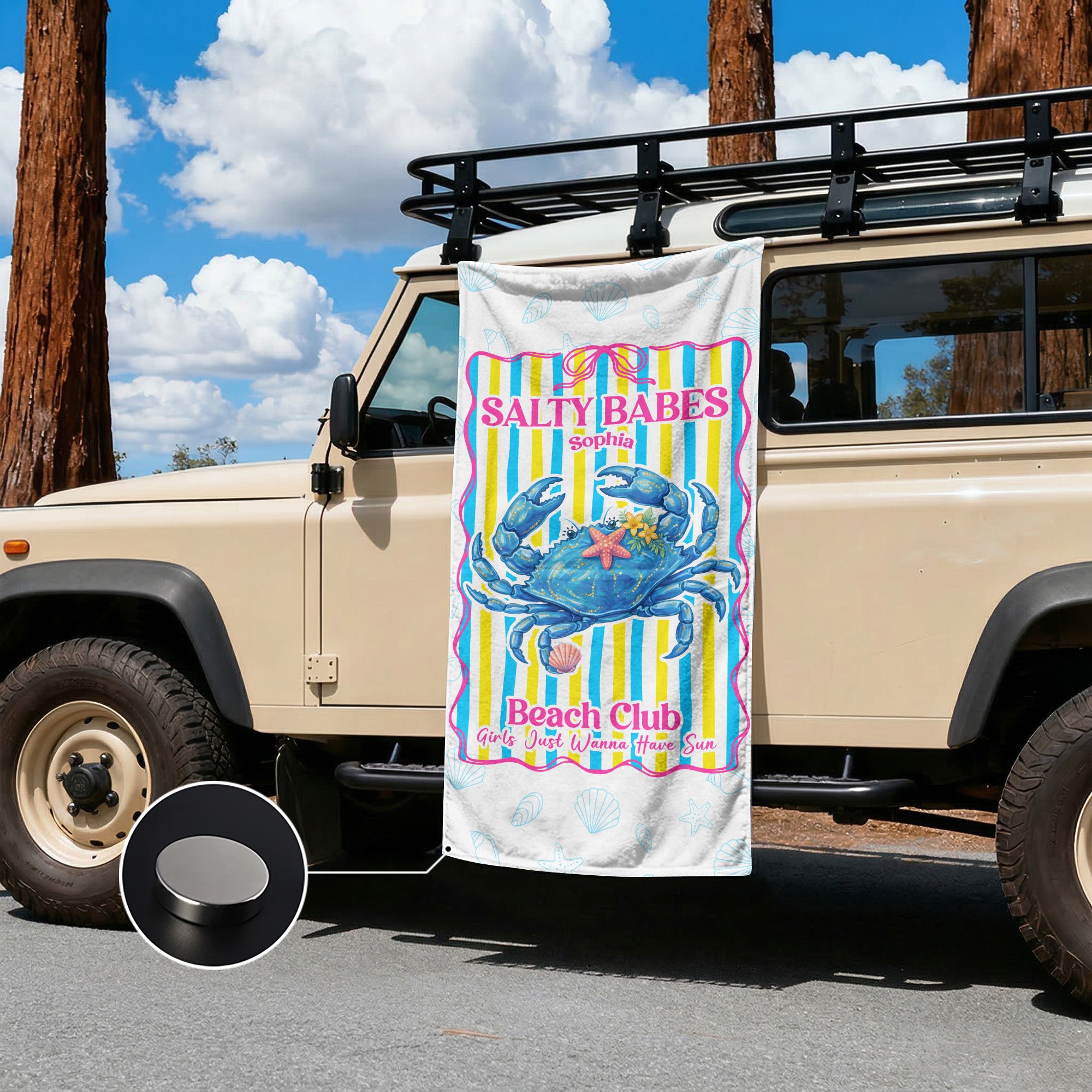 Salty Babes Beach Club - Personalized Beach Towel
