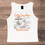 Salty Dog Mom Beach Club - Custom Crop Tank Top