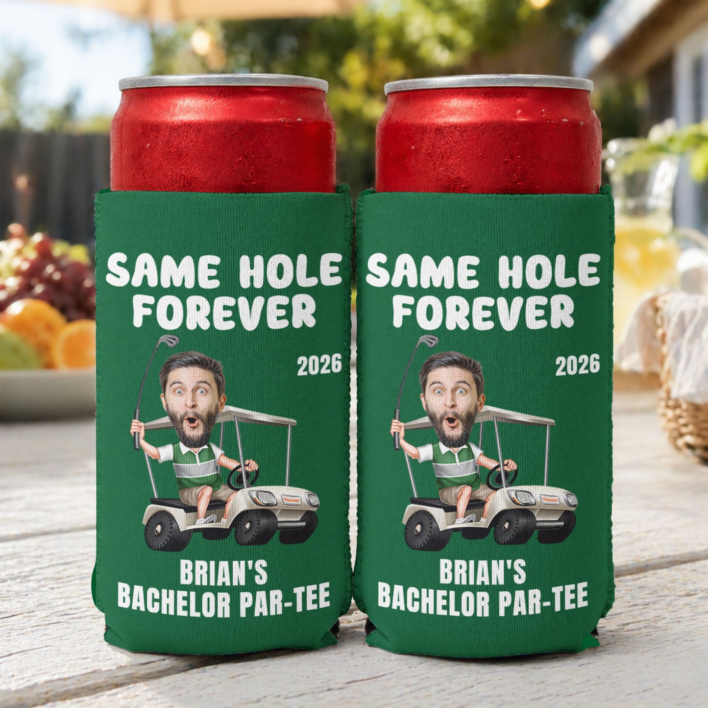 Same-Hole-Forever-Golf-Bachelor-Party-Favors-Custom-His-Funny-Face-Personalized-Can-Cooler-11