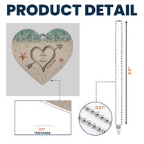 Sand Heart Custom Name - Personalized Rear View Mirror Accessory