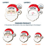 Santa Christmas Family - Personalized Wooden Ornament