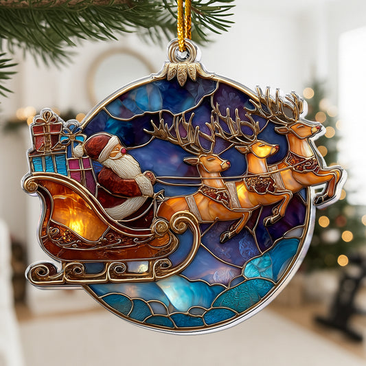 Santa Is Coming To Town - Acrylic Ornament